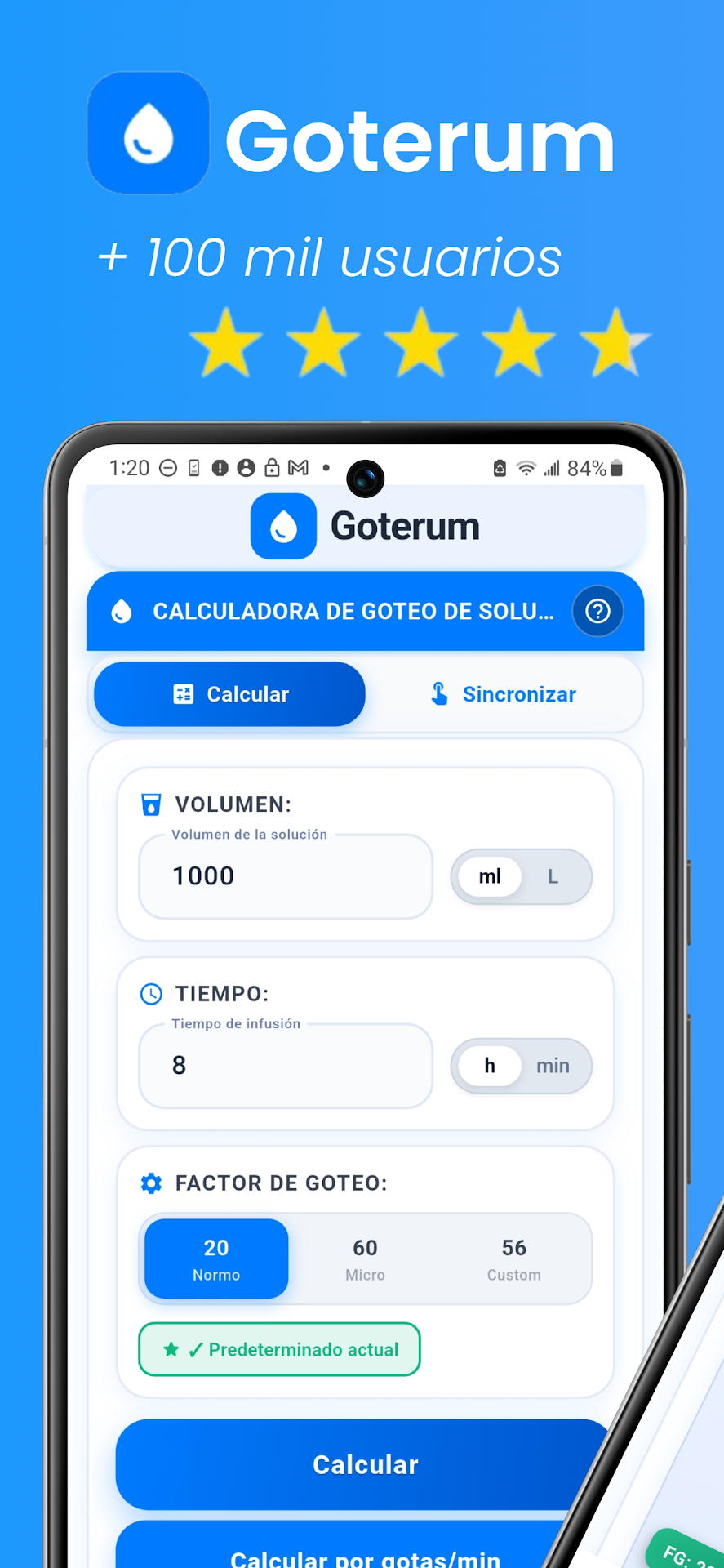 Goterum - calculadora de goteo IV